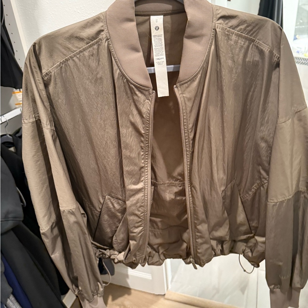 Women's Tan Bomber Jacket
